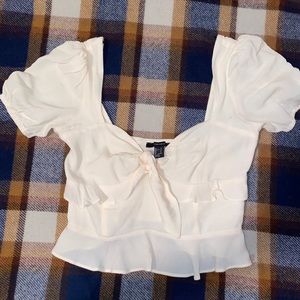 super dainty creme tie top